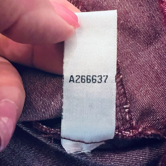 Joan Rivers Red Button Down Top L Long Sleeve Pockets Western Warm Minimalist - Picture 12 of 12